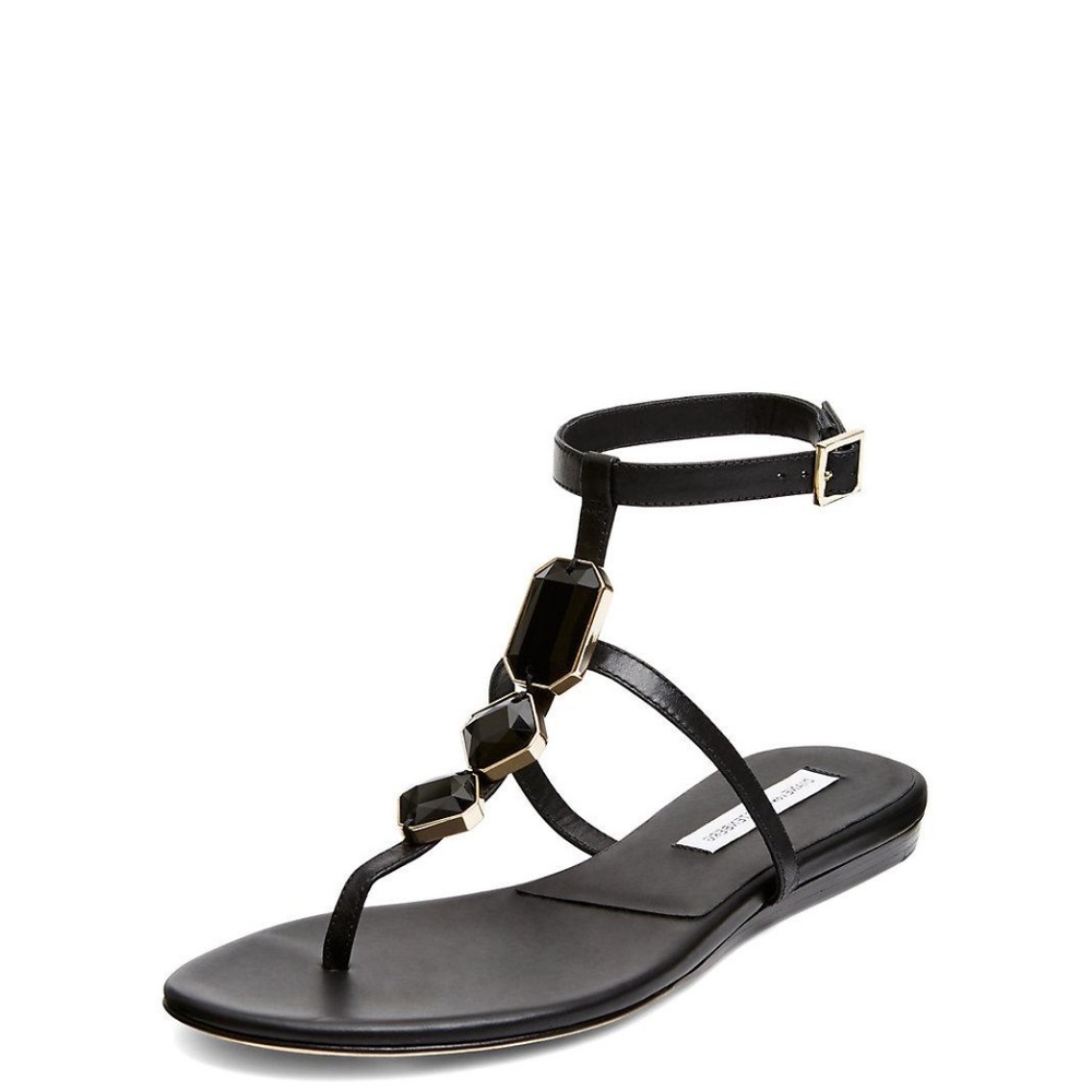 Diane von Furstenberg DVF Black 'Perugia' Sandals - Picture 2 of 5
